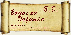 Bogosav Dafunić vizit kartica